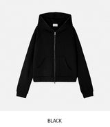 Moz Zipper Two-Way Slim Hooded Zip-Up