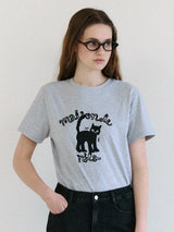 メゾンローラキャットフレンズTシャツ グレー