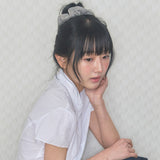 コージーストライプシュシュ ブラウン