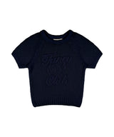 刺繍ネットレグランニット (Navy) F25QB090