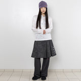 Twister Button Panel Beanie - Purple