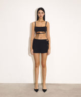 Underboob Ribbon Bikini Bra (Black)