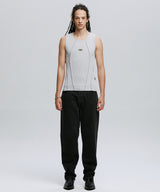 SYMBOL EDGE-CUT SLEEVELESS_GY