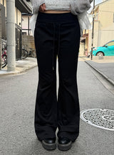 Qrun Swaying Mesh Bootcut Training Pants