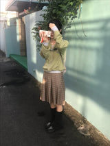 Rib Vintage Check Skirt
