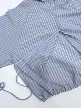 Melon Stripe Hood Shirt