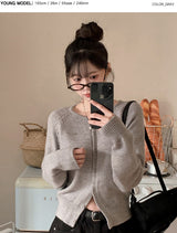 Classic Raglan Round Knit Cardigan (7color)