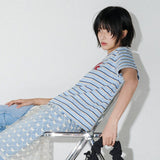MELLOW MOMENT STRIPE T-SHIRT (SkyBlue)