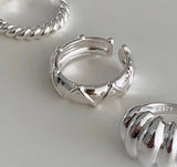 Silver925 Bold Crown Open Ring