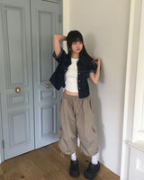 Sino Pocket Snap Button 半袖デニムシャツ