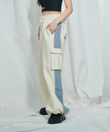 UNISEX デニムライン裏起毛パンツ
