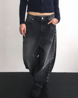 Stud denim pants