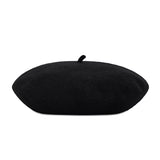 VARZAR Cursive Logo Wool Beret / Black
