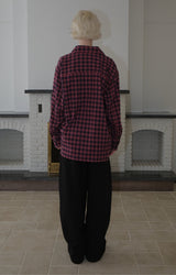 C OVER-FIT CHECK SHIRT_PINK