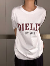 デビル レタリング タトゥー グラフィック オーバーサイズ Tシャツ 3カラー