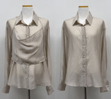 [Bustier SET] Artique Tencel Seethrough Blouse