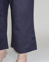 STEP BUTTON CROPPED PANTS