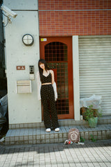 smile boot cut pants black