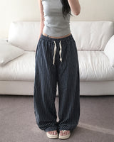 [Unisex/Summer Pants] Lev Linen Stripe Banding Pants (4 colors)