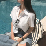 【BELLIDE MADE】定番セミクロップド半袖シャツ＆ブラウス