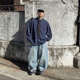 Vintage Distressed Denim Balloon Pants