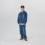 BINDING POINT DENIM JACKET
 - BLUE