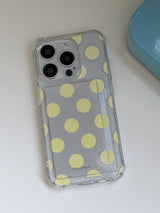 [Jelly] Big dot(yellow) Card pocket case
