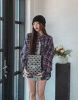 Doze loose fit check shirt