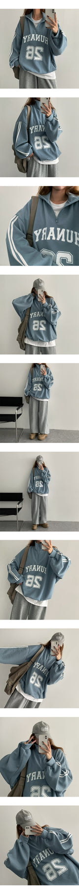 Dumper trackline half zip-up sweatshirt