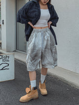 ペイントワイドビッグカーゴハーフパンツ
