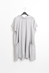 mock neck shirring pocket ops(3colors)