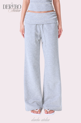 Object Sleeveless Flare Pants Sweat Suit Set (SET)