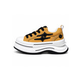 KILLWINNER away from the fire series canvas shoes yellow 7cm height thick-soled casual shoes couple model