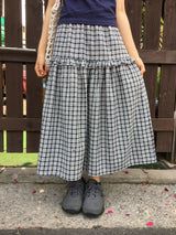 Cozy Check Long Skirt (2color)