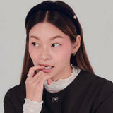 sweater heart hairband_black