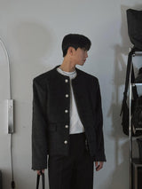 [Premium] ASCLO Hairy Tweed Jacket (2color)