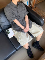 リオストライプハーフシャツ3C