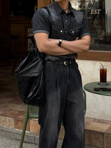 Ever snap western muscle-fit denim shirt