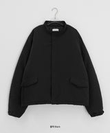 [unisex] コートレウーレンハーフボンバーパディングジャンパー