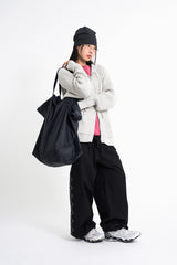 Big leather shoulder tote bag