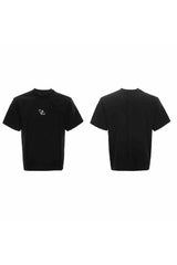 デコンストラクテッドロゴボクシーTシャツ