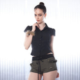 Lacy Bow Shirt [Black]