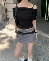ローミニスカートパンツ