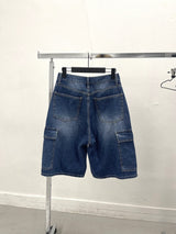 1321. Bermuda demin cargo washing pt (2color)