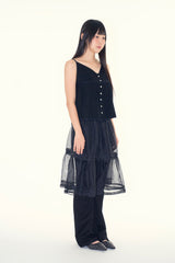 Cherry stone low-rise bootcut pants