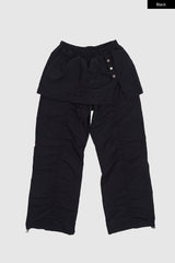 パーカリングレイヤードシャーリングパンツ