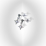 cubic square star earring