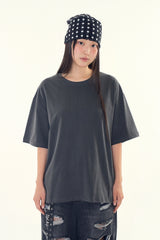 レビピグメントウォッシュドクロップTシャツ