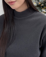 カートンフリースハーフタートルネックTシャツ