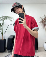 エドハイデンシティロールアップカラーマッチング半袖Tシャツ